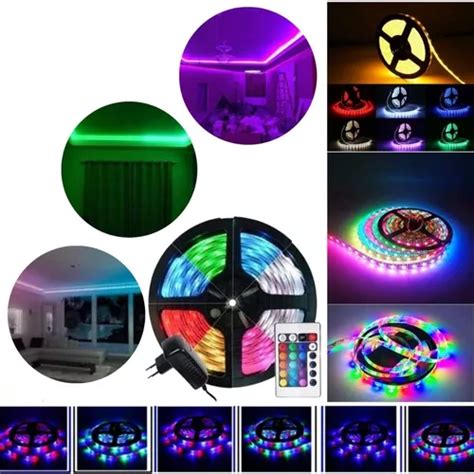 Fita Led 3528 Rgb Colorida 5mt 3 Cores Fonte Controle MercadoLivre