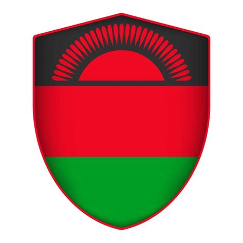 Premium Vector Malawi Flag In Shield Shape Vector Illustration