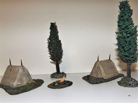 Wargaming Terrain Campsite 5 Piece Set Etsy Canada Wargaming