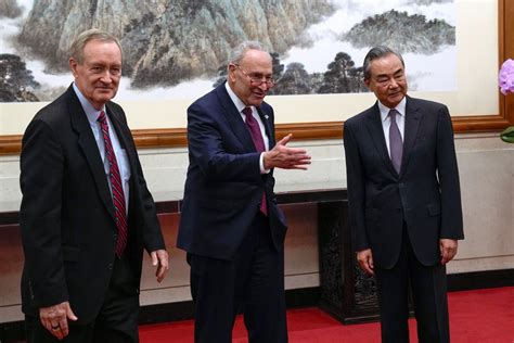 Watch As Us Senators Hold Press Briefing After Meetings With Chinese