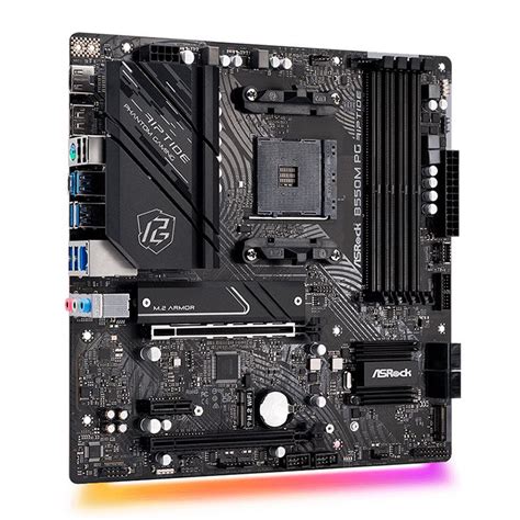 Placa Mae Asrock B550m Pg Riptide Ddr4 Socket Am4 M Atx Chipset Amd