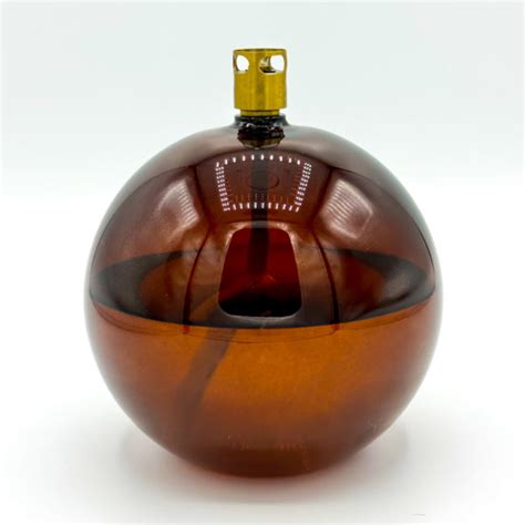 Lampe Huile En Verre Boule Cognac Peri Living