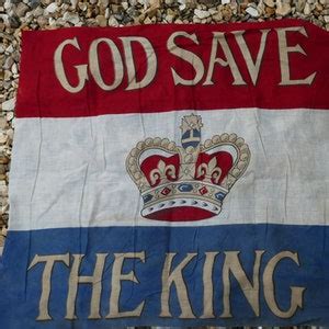 Rare British Flag God Save The King Flag Decorative Etsy