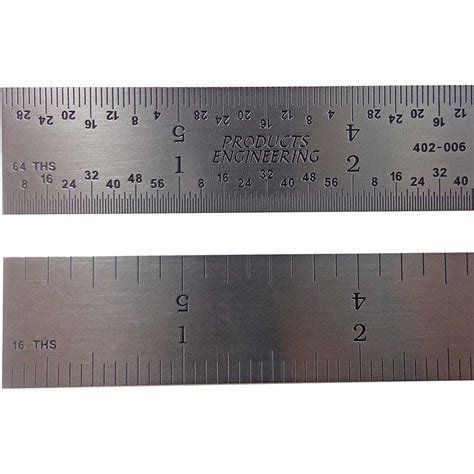 Pec® 6 Rigid Stainless Steel 4r Machinist Engineering Ruler