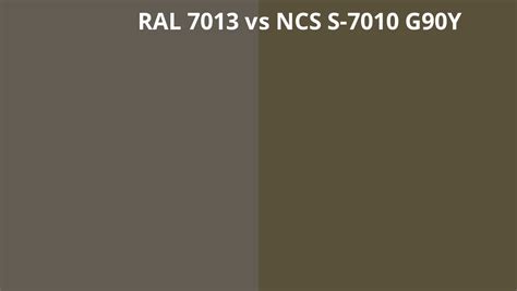 Ral 7013 Vs Ncs S 7010 G90y Ral Colour Chart Uk