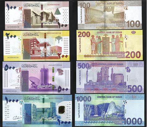 Sudan 4 Pcs Set 100 200 500 1000 Pounds 2021 2022 UNC P New EBay