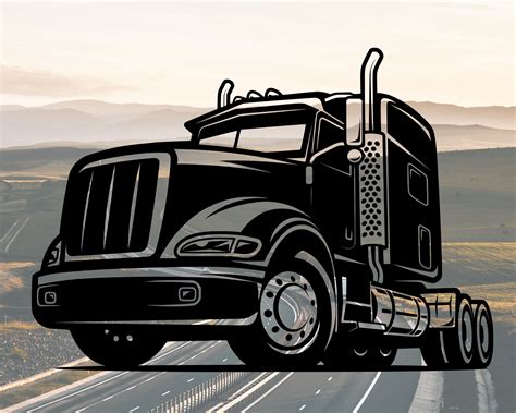 Semi Truck Svg Semi Trucks Svg Semi Truck Png Semi Trailer Truck Svg Us