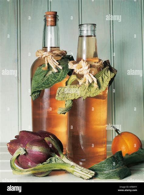 Liqueurs Wine Artichoke Stock Photo Alamy