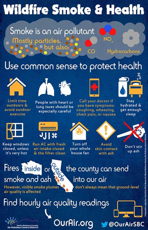 Wildfire Smoke and Health Infographic | Santa Barbara County Air ...
