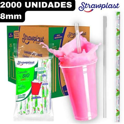 Canudo It s Bio Shake Biodegradável Sachê Açaí Vitaminas Milkshakes