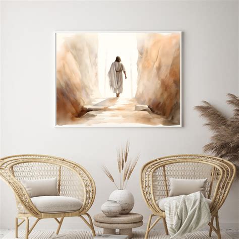 Jesus is Risen DIGITAL DOWNLOAD Watercolor Wall Art Modern - Etsy