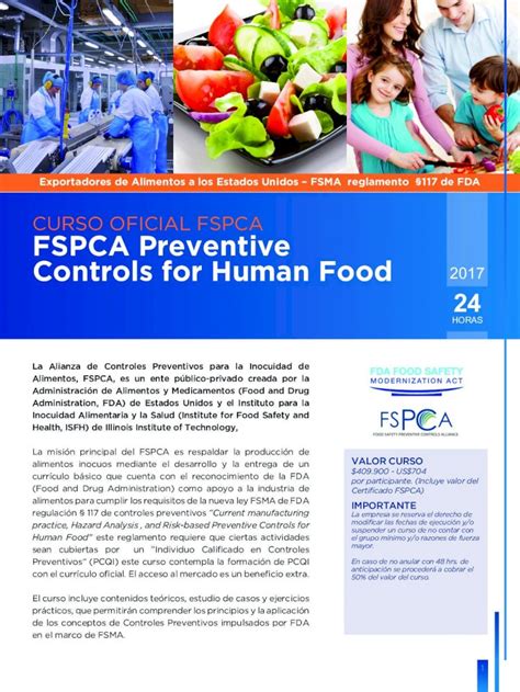 Pdf Curso Oficial Fspca Fspca Preventive Controls For Human Food