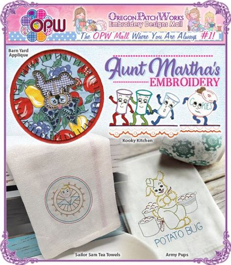 Aunt Marthas Embroidery Embroidery Machine Embroidery Designs