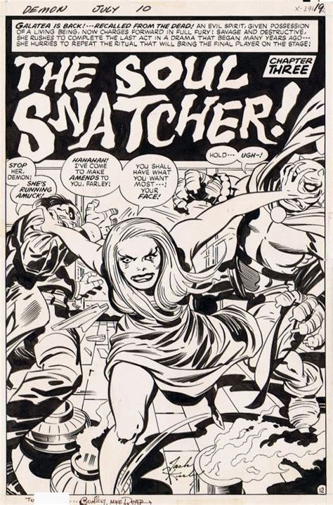 Jack Kirby Demon Splash In Georges Alexandre S Jack Kirby Comic Art