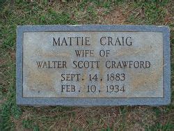 Martha Mae Mattie Craig Crawford Homenaje De Find A Grave