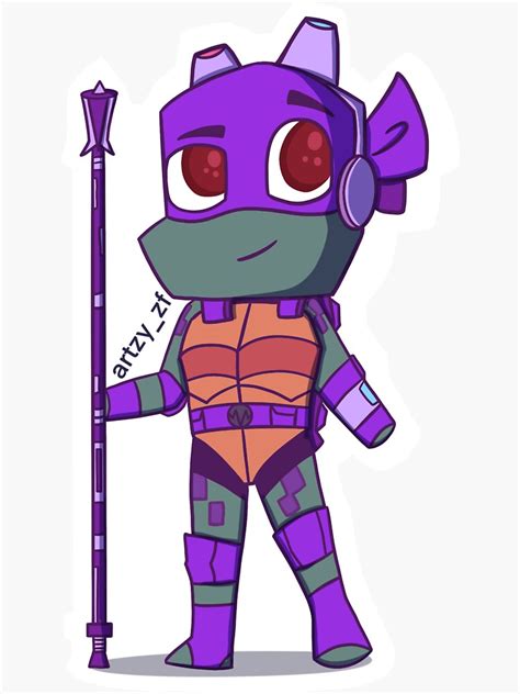 Rottmnt Chibi Donnie Sticker Sticker For Sale By Artzy Zf Redbubble