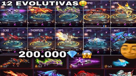 MEJORANDO TODAS LAS EVOLUTIVAS DE FREE FIRE Desde La THOMPSON Asta La