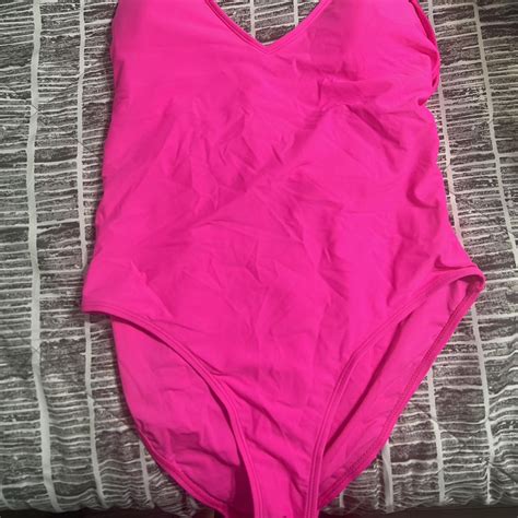 Hot Pink Sexy One Piece Swimsuit Depop