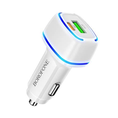 Auto Punjač BOROFONE BZ14A Mercury dual port PD20W QC3 0 USB Type C