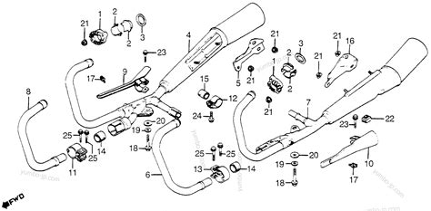 Yumbo Spare Parts Catalog For Honda Cb F A Year Muffler