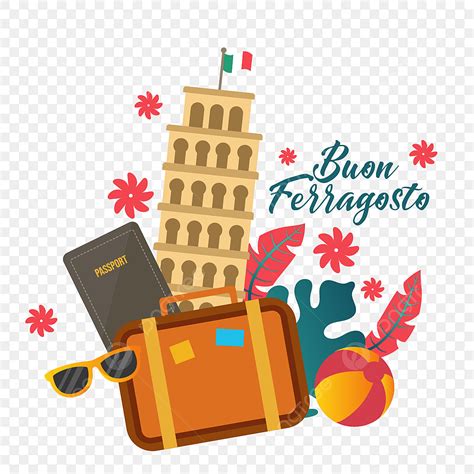 Holiday Season Clipart Transparent Background Buon Ferragosto Italian