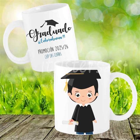 Leve Lista Carrete Tazas Personalizadas Graduacion Visi N Permanecer Palma