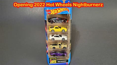 Opening 2022 Hot Wheels Nightburnerz 5 Pack Youtube