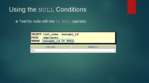 Sql Training Basic Sql Restricting And Sorting Data