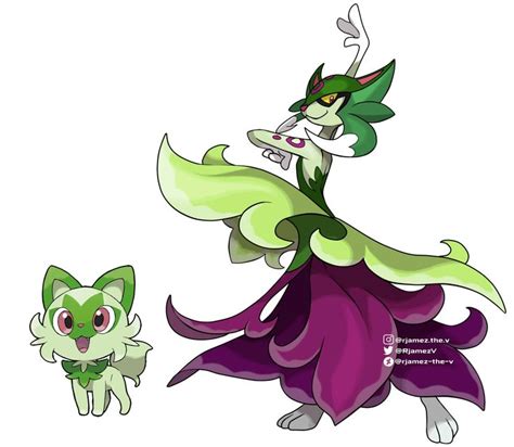 Sprigatito Evolution Salvelina By Rjamez The V On DeviantArt Pokemon