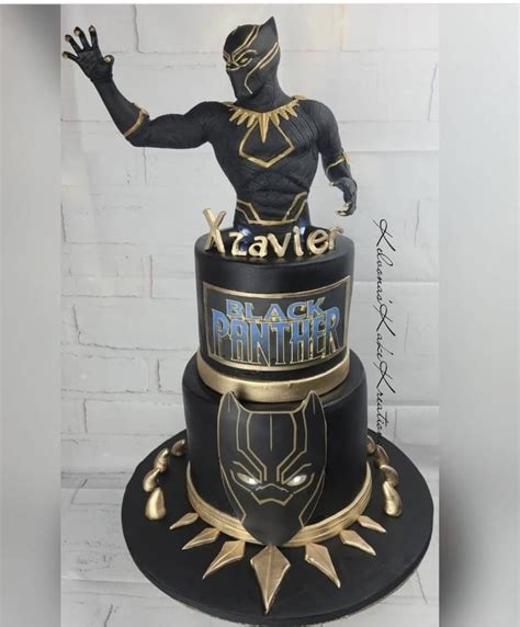 Th Birthday Bday Panthers Cake Black Panther Party Jaxx Marvel