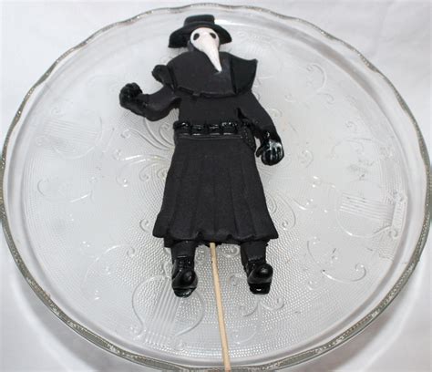 Fondant Plague Doctor Cake Topper Steampunk Cake Topper Etsy Canada