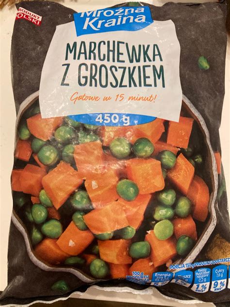 Marchewka z groszkiem Mrożna Kraina калорійність харчова цінність