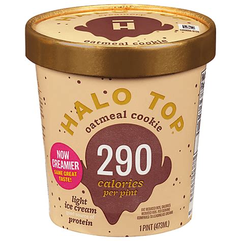 Halo Top Ice Cream Light Oatmeal Cookie 1 Pt Ice Cream Treats And Toppings Sendiks Food Market