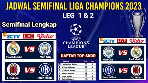 Jadwal Semifinal Liga Champions Real Madrid Vs Man City Ac Milan Vs