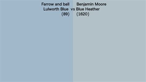 Farrow And Ball Lulworth Blue 89 Vs Benjamin Moore Blue Heather 1620