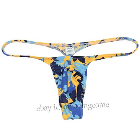 Men S Slim Pouch Bikini Underwear Sexy Male Tiny Slip String Swim Bottoms Thong Ebay