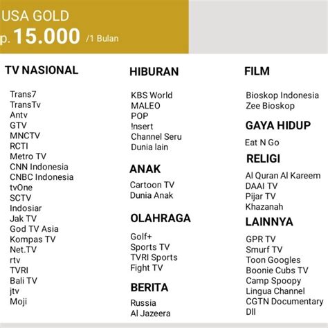 Jual Paket Nusa Gold Transvision Nusantara HD Combo Merdeka Dan Samsung