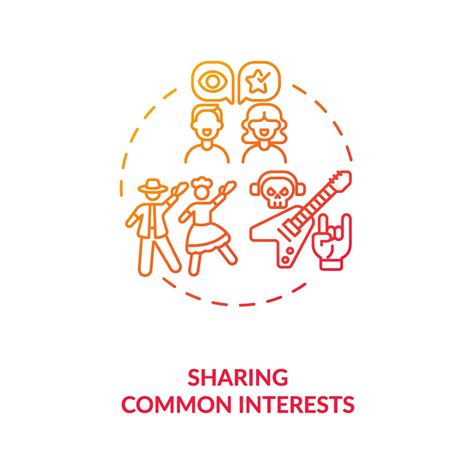 Sharing Common Interests With Partner Concept Icon Vector Art