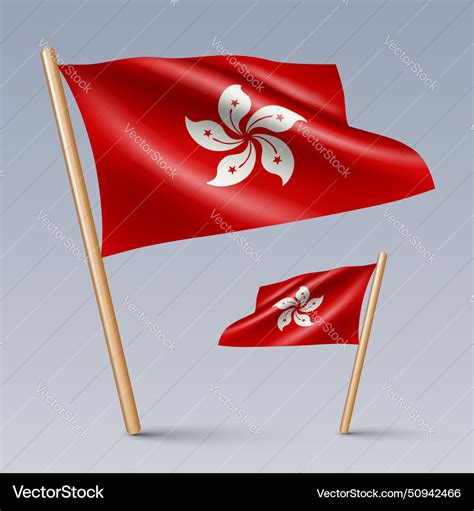 Hong Kong Flags Royalty Free Vector Image Vectorstock