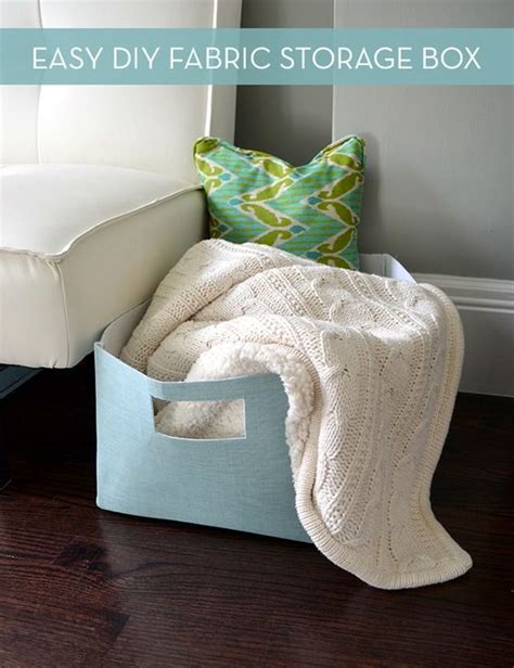 The Easy Diy Fabric Storage Box Is Perfect For Storing Blankets And