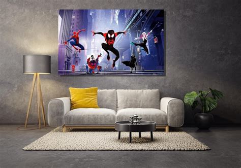 Spiderman Canvas Wall Art Spiderman Poster Spider Man Home Etsy