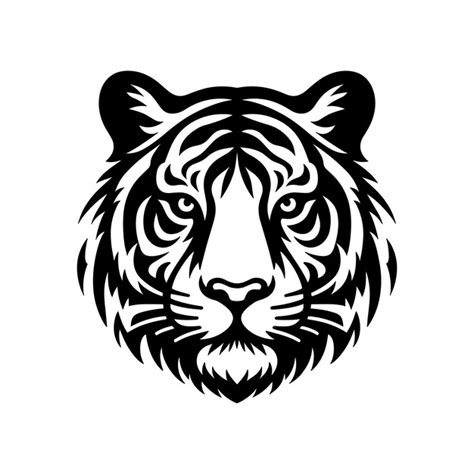 Logo Du Visage De Tigre F Roce T Te Silhouett E Dans Un Design Frappant