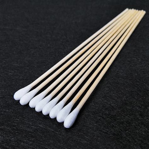 6 Wooden Stick Single Head Medical Cotton Swabs Buds Buy Wooden