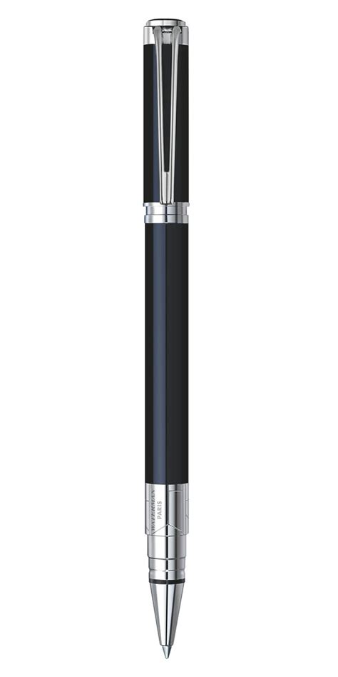 Waterman Perspective Stylo Roller Noir Brillant Avec Finitions