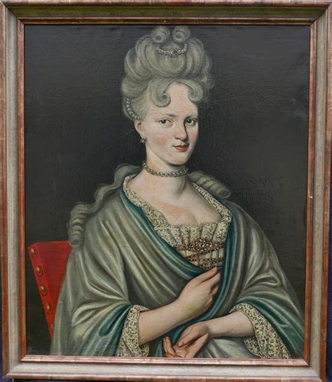 Proantic Portrait De Jeune Femme D Epoque Louis Xiv Huile Toile Du Xv