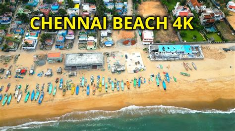 Chennai Drone View 4K Beauty Of Chennai Marina Beach Chennai Aerial