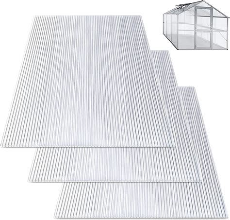 SWANEW Hohlkammerstegplatten 14 Stück Zuschneidbarer 4mm Polycarbonat