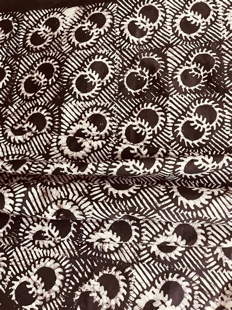 4 5 Yards Handmade Batik Nigerian Adire Leave Design Adire Etsy