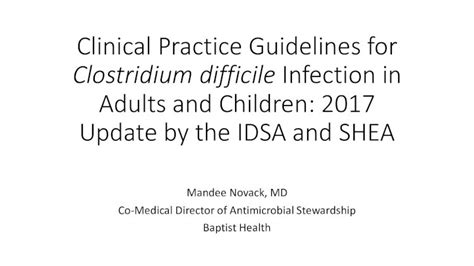 Pdf Clinical Practice Guidelines For Clostridium Difficile