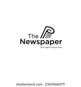 Newspaper Logo Flat Vector Design Stock Vector (Royalty Free ...